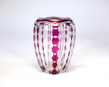 Elise & Compotes Cut Lambert Tazzas Val | Amethyst Overlay Vases, Saint Vase Abrams to Deco Clear | Art Antiques